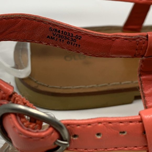 Old Navy Faux‎ Leather Strappy Red Slingback Sandals 8 - Picture 5 of 7